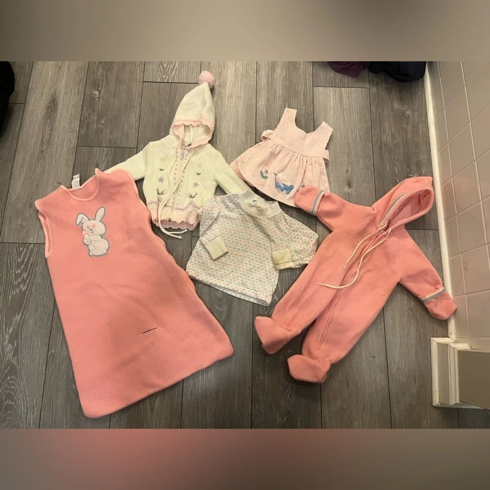 Baby Girl 60s / 70s Vintage Clothing bundle size 0-2T range